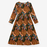 Dress Green Multi Floral Paisley Printed Long Slee