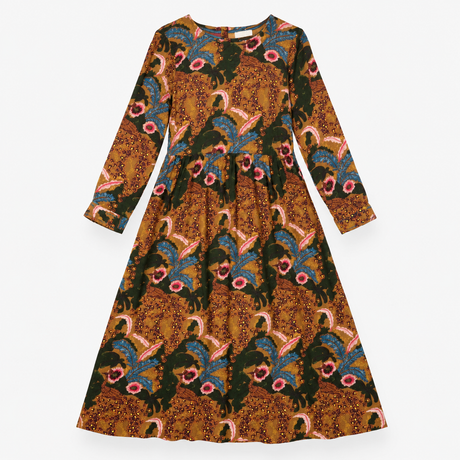 Dress Green Multi Floral Paisley Printed Long Slee