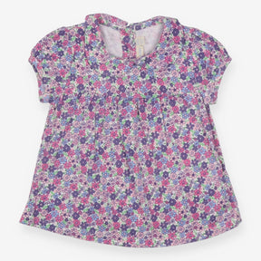 Tunic Collared Pink, Purple and Blue Floral