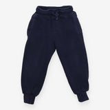 Navy joggers cuffed