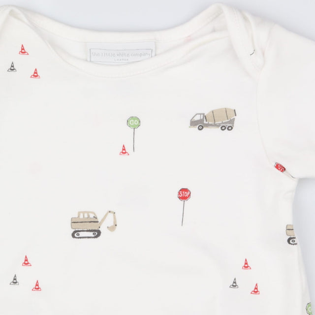 Short Romper Construction Trucks