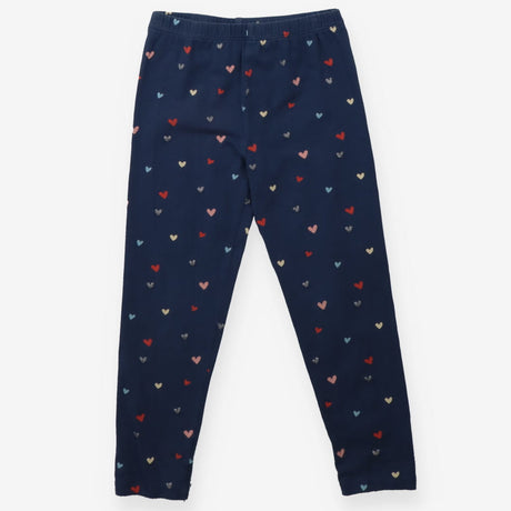 Leggings Navy and Silver Glitter Hearts