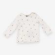 White long sleeved t-shirt acorn print