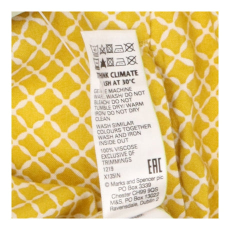 Yellow Printed Tapered Trousers