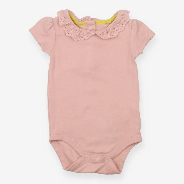 Pink Lace Collared Bodysuit