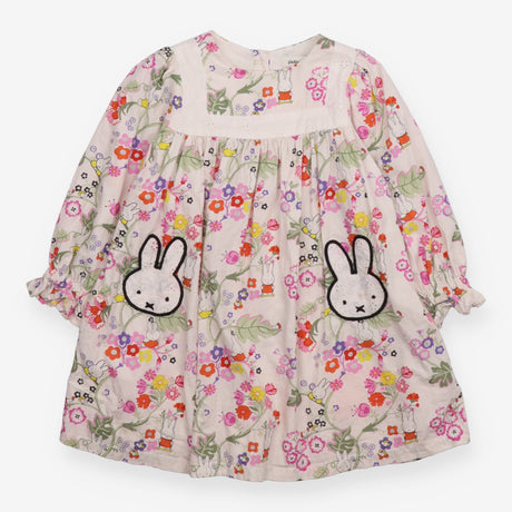 Dress Long Sleeve White Floral Miffy