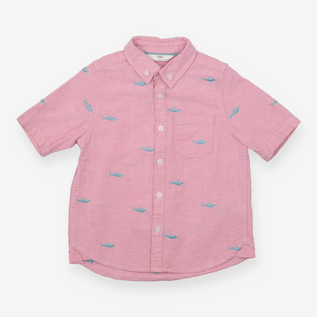 Shirt pink with sharks 