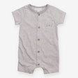 Romper Grey Stripe with Kitten Pocket