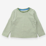 T-shirt green stripe long sleeve