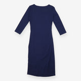 Séraphine Navy Blue Ruched Stretch Jersey Bodycon 