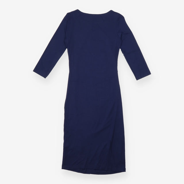 Séraphine Navy Blue Ruched Stretch Jersey Bodycon 