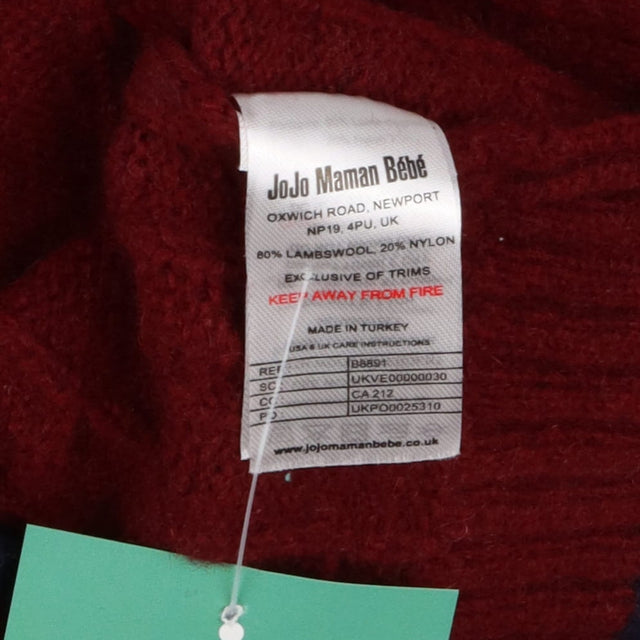 Sweater knit maroon cable