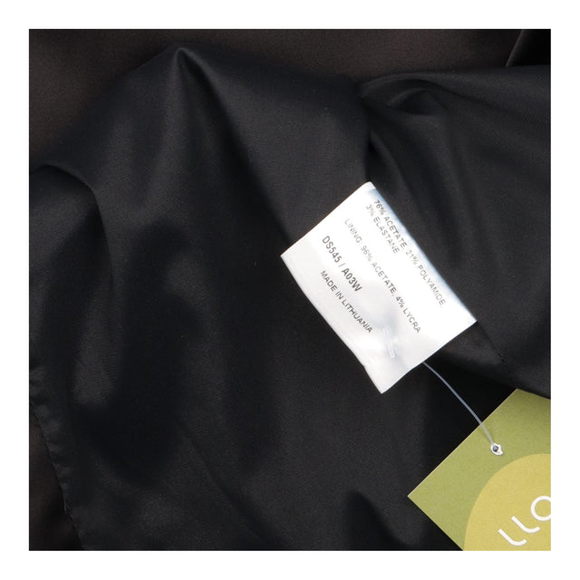 Whistles Black Satin Panelled Stitch Bodycon Midi 