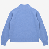 High Neck Knit Jumper Blue