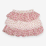 Skirt Tiered White with Pink and Yellow Flowers
