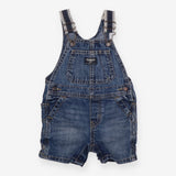 Blue Denim Dungarees Striped Straps