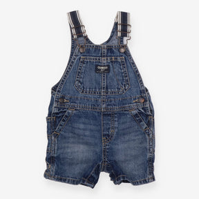 Blue Denim Dungarees Striped Straps