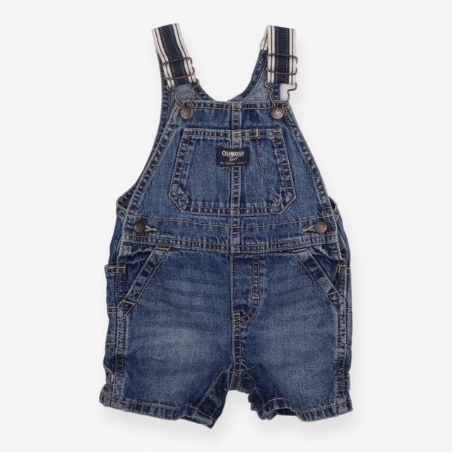 Blue Denim Dungarees Striped Straps