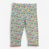 Leggings white multi coloured floral 