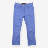 Trousers cornflower blue floral waistband