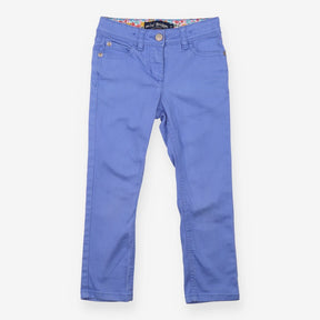 Trousers cornflower blue floral waistband
