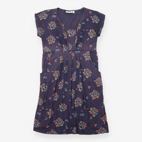 Dress Navy Floral Maternity Nursing