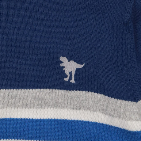 Sweater knit blue striped