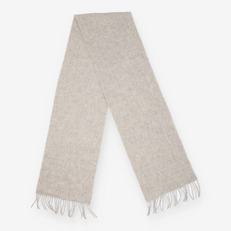 Scarf Lambswool Fringe Grey Melange