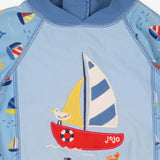 Sunsuit light blue sailing seagull