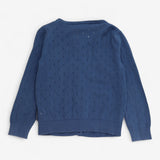 Cardigan pointelle Blue