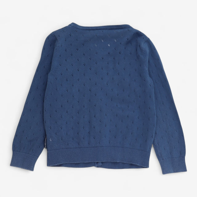 Cardigan pointelle Blue