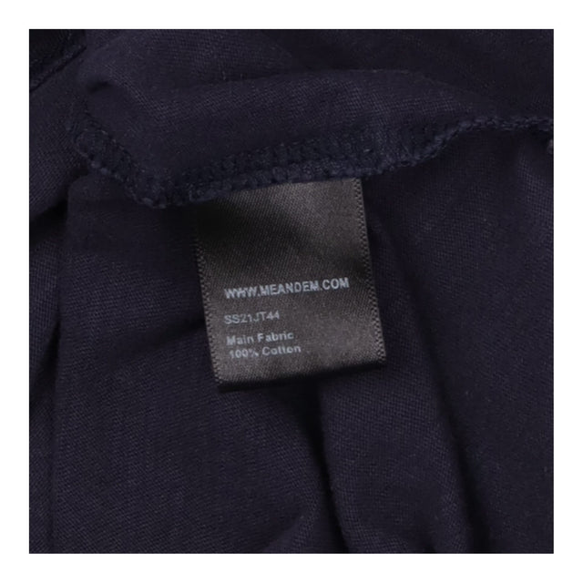Short Sleeve Top Washed Navy Patch Pocket