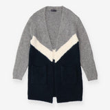 Cardigan Grey and Blue Long Line