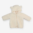 Jacket cream teddy fleece hood