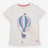 Tee SS white sparkle hot air balloon