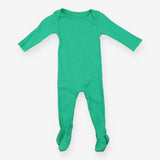 Green ribbed sleepsuit