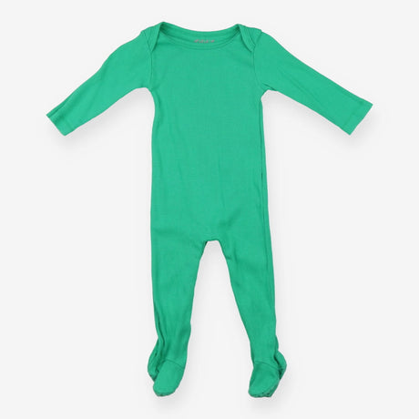 Green ribbed sleepsuit