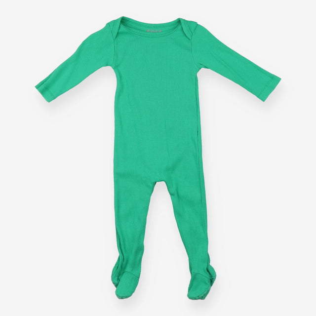 Green ribbed sleepsuit