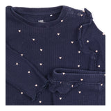 Outfit navy rib with hearts 