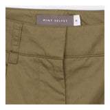 Trousers Khaki Cotton Pleated