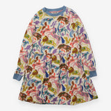 Cream Dress with Floral Animals