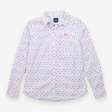 Blue Striped Cotton Classic Fit Shirt