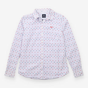 Blue Striped Cotton Classic Fit Shirt
