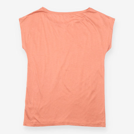 T-Shirt Burnt Orange Relaxed Fit Wide Round Neck S