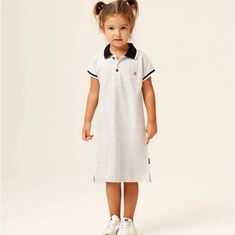 Grey Marl Polo Dress