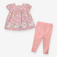 Tunic and Leggings Pink Floral Bunnies