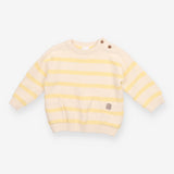 Sweater knit cream yellow pockets