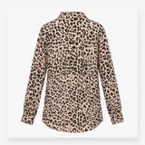 Shirt Dress Beige and Black Leopard Print