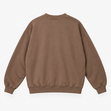 Taupe Brown Organic Cotton Crew Neck Sweatshirt