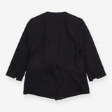 Maternity Blazer Black Longline Tie Back Collarles
